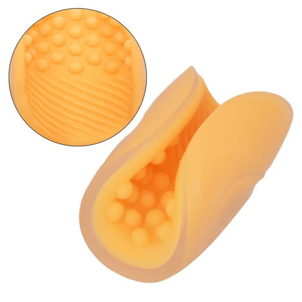 Calexotics - Beaded Grip Masturbador Texturado Naranja - Imagen 4