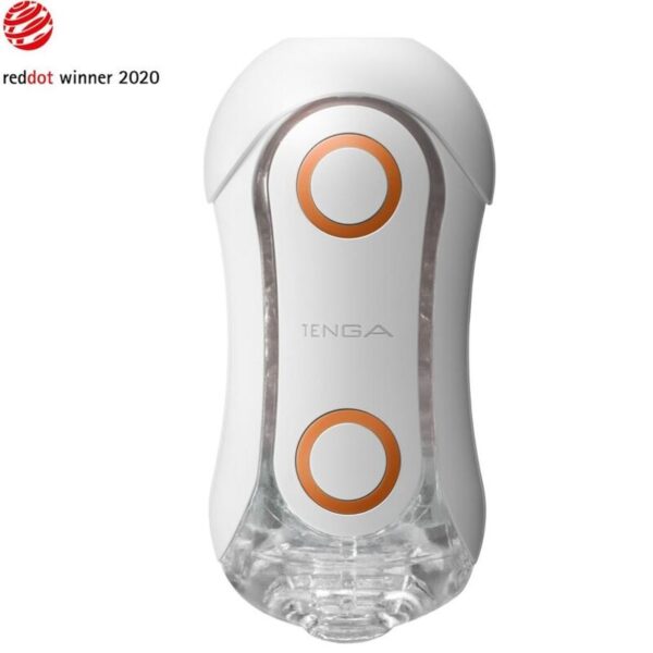Tenga - Flip Orb Strong Masturbador Crash Blanco Y Naranja - Imagen 3