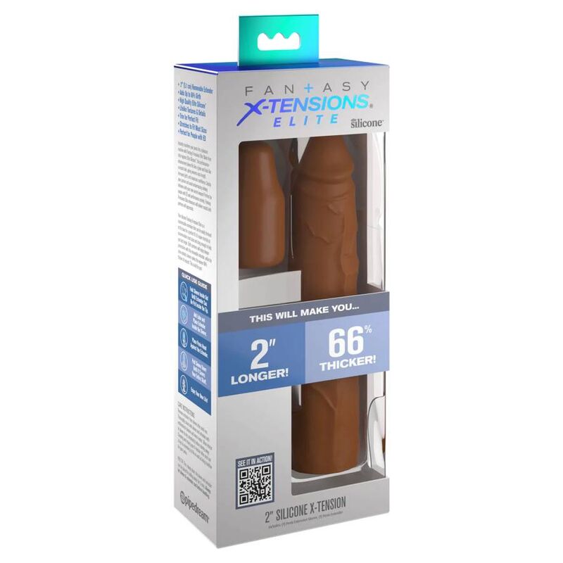 Fantasy X- Tensions - Pipedreams Sleeve 20,32 Cm + 5,00 Cm Inch Plug Caramel 3 00 Cm Inch Plug Caramel