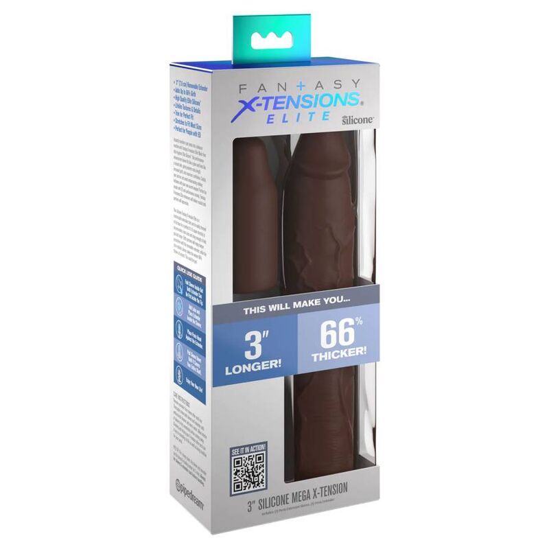 Fantasy X- Tensions - Pipedreams Sleeve 22,86 Cm + 7,62 Cm Plug Brown 3 62 Cm Plug Brown
