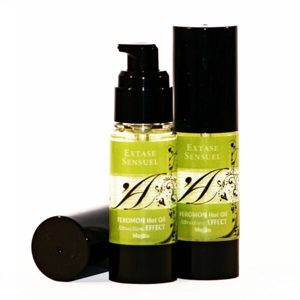 Extase Sensual - Aceite Masaje Efecto Calor Con Feromonas Mojito 30 Ml