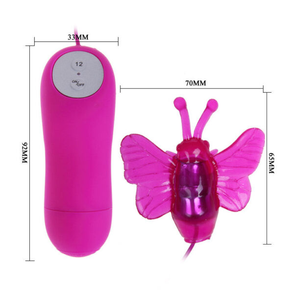 Baile - Cute Secret Mariposa Estimuladora Vibrador 12V - Imagen 5