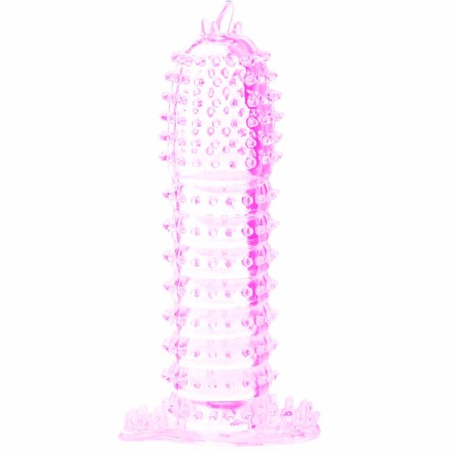 Baile - Funda Para Pene Con Puntos Estimulantes Rosa 14 Cm 5 Baile - Funda Para Pene Con Puntos Estimulantes Rosa 14 Cm - Imagen 5
