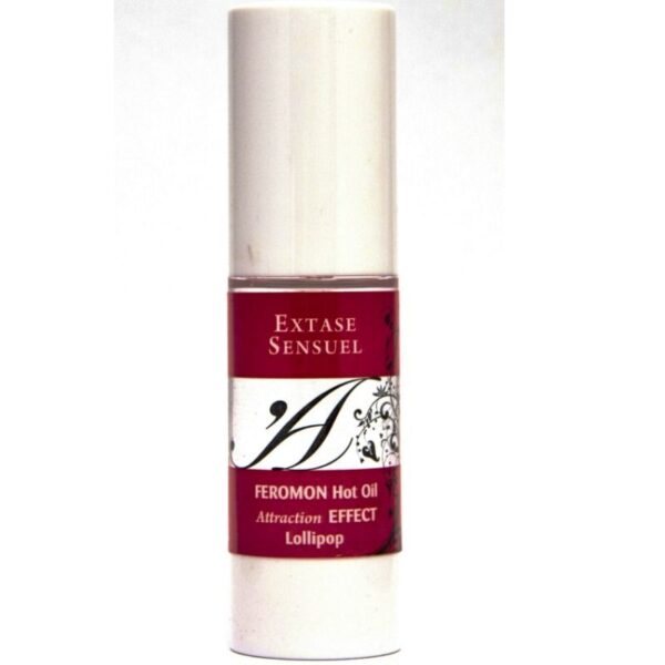 Extase Sensual - Aceite Masaje Efecto Calor Con Feromonas Piruleta 30 Ml - Imagen 3