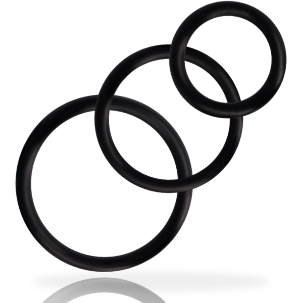Addicted Toys - Set Anillos Pene Negro - Imagen 3