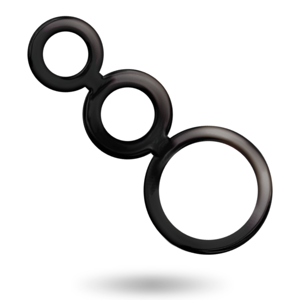 Addicted Toys - Set Anillos Pene Y Testiculos - Ahumado - Imagen 3