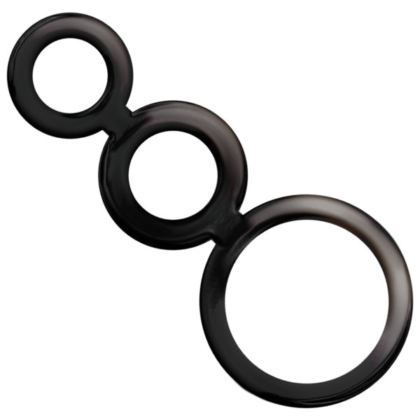Addicted Toys - Set Anillos Pene Y Testiculos - Ahumado - Imagen 2