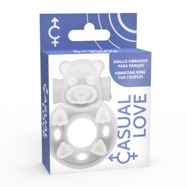 Casual Love - 26 Anillo Vibrador Conejito Transparente - Imagen 4