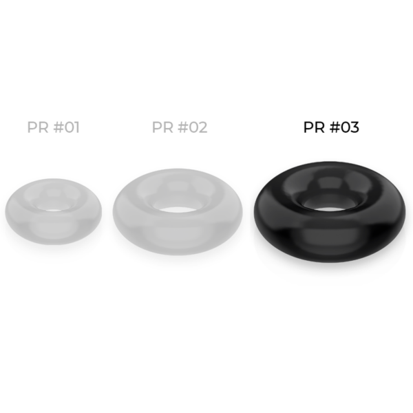 Powering - Super Flexible Y Resistente Anillo Pene  5Cm Pr03 Negro - Imagen 4