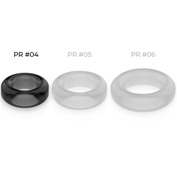 Powering - Super Flexible Y Resistente Anillo Pene  3.8Cm Pr04 Negro - Imagen 4