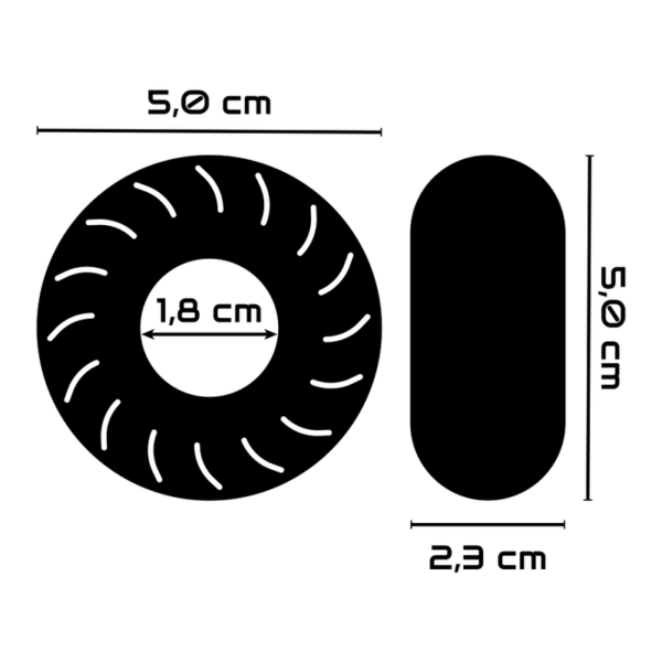 Powering - Super Flexible Y Resistente Anillo Pene  5Cm Pr08 Negro - Imagen 3