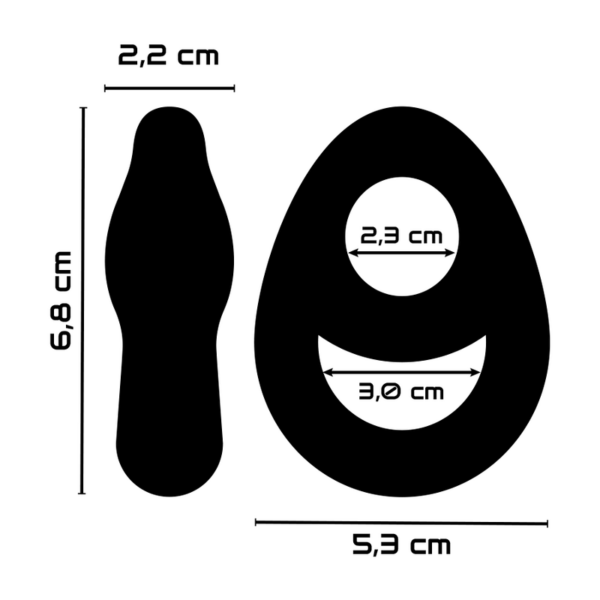Powering - Super Flexible Y Resistente Anillo Pene Y Testiculos  Pr14  Negro - Imagen 3