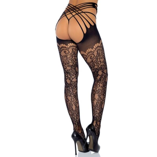 Leg Avenue - Wrap Around Crothless Tights One Size - Imagen 3