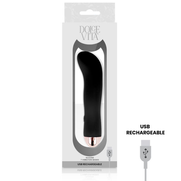 Dolce Vita - Vibrador Recargable Two Negro 7 Velocidades - Imagen 4