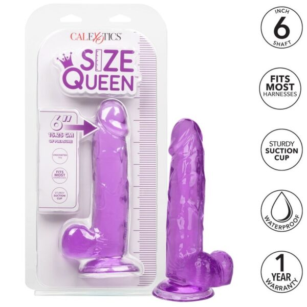 Calexotics - Size Queen Dildo Lila 15.3 Cm - Imagen 2