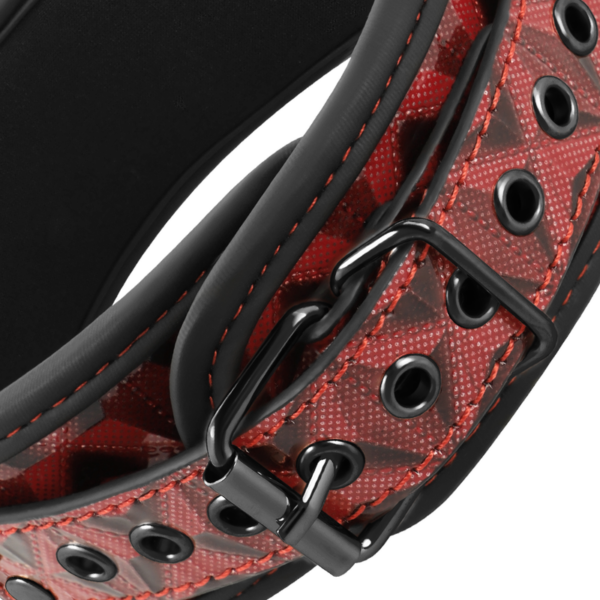 Begme - Red Edition Collar Con Cadenas Y Pinzas Pezones Con Forro De Neopreno - Imagen 4