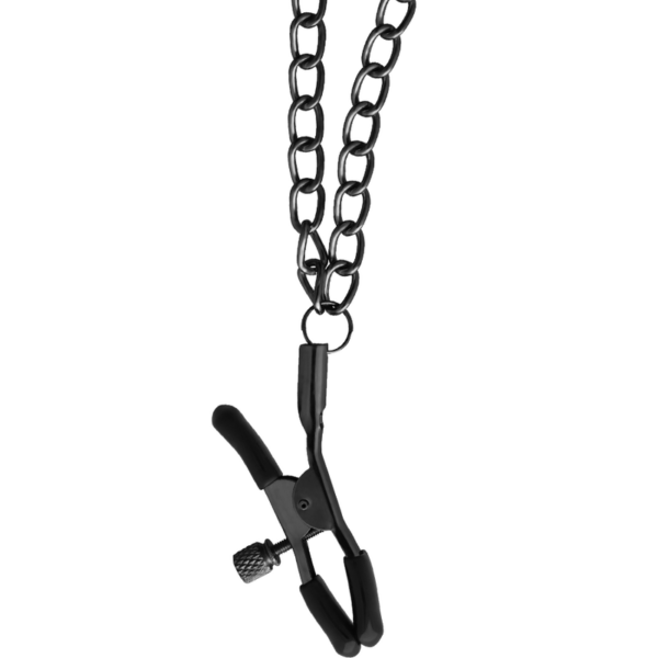 Begme - Red Edition Collar Con Cadenas Y Pinzas Pezones Con Forro De Neopreno - Imagen 6
