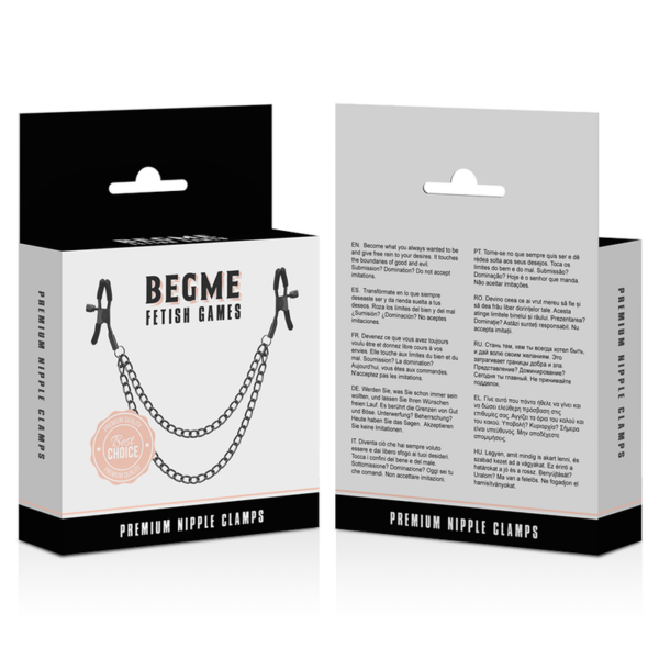 Begme - Red Edition Pinzas Pezones Con Cadena - Imagen 4