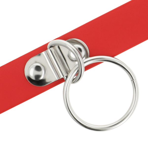 Coquette Chic Desire - Collar Cuero Vegano Rojo Accesorio Woman Fetish - Imagen 5