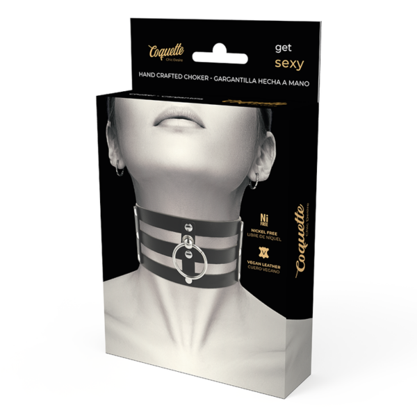 Coquette Chic Desire - Choker Cuero Vegano Estilo Fetish - Imagen 6