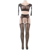 Queen Lingerie - Bodystocking Top Manga Larga S/l - Imagen 4
