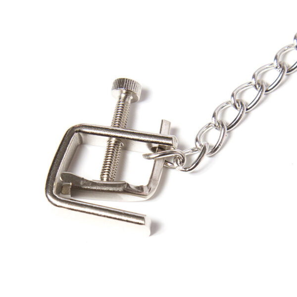 Ohmama Fetish - Pinzas Metalicas Tornillo Con Cadena - Imagen 2