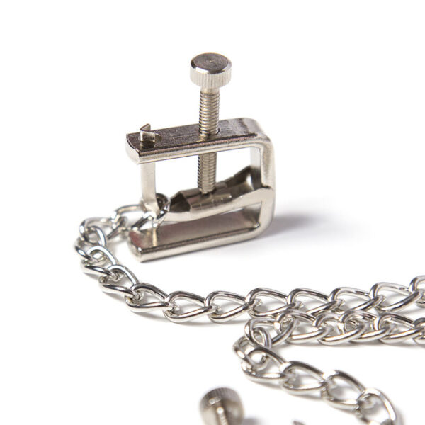 Ohmama Fetish - Pinzas Metalicas Tornillo Con Cadena - Imagen 3