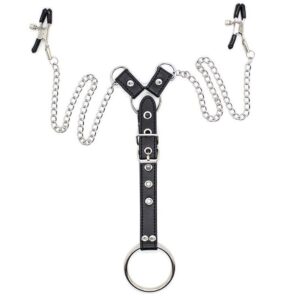 Ohmama Fetish - Pinzas Pezones Con Cadenas Y Anillo Pene