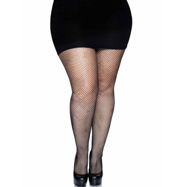 Leg Avenue - Medias En Red Negro Talla Grande