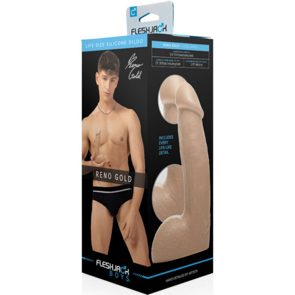 Fleshjack - Reno Gold Dildo 19 Cm - Imagen 4