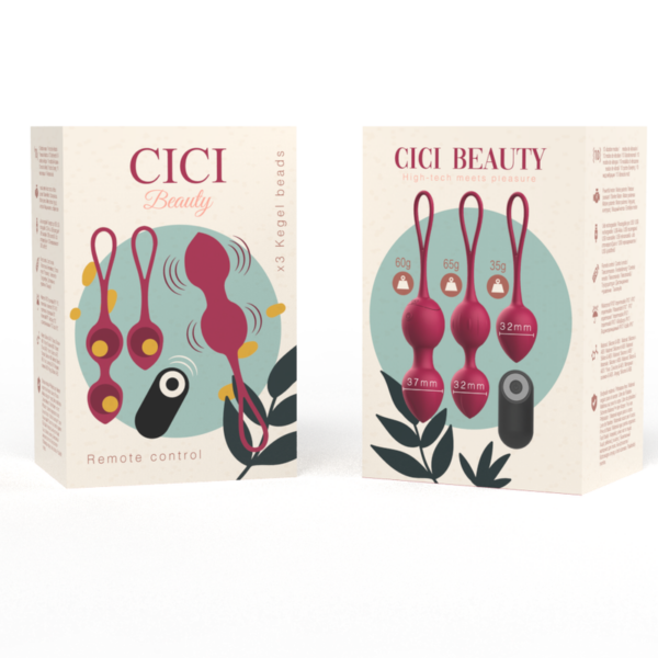 Cici Beauty - Premium Silicone 3 Vibrating Kegel Beads Remote Control - Imagen 6
