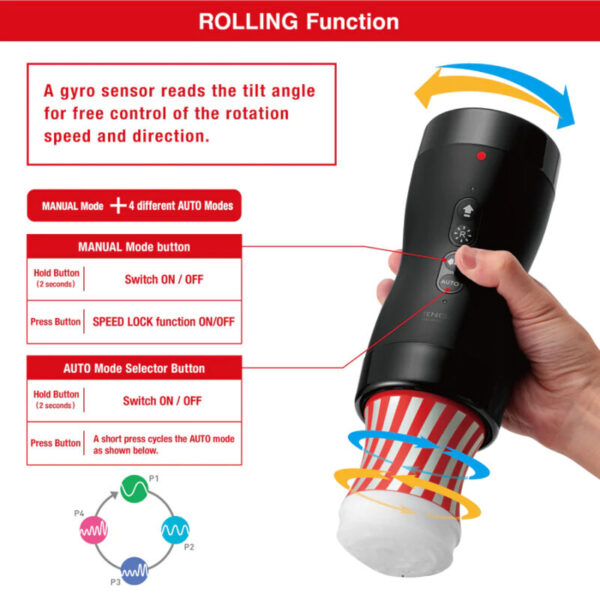Tenga - Vacuum Gyro Roller Succión &Amp; Rotación - Imagen 5