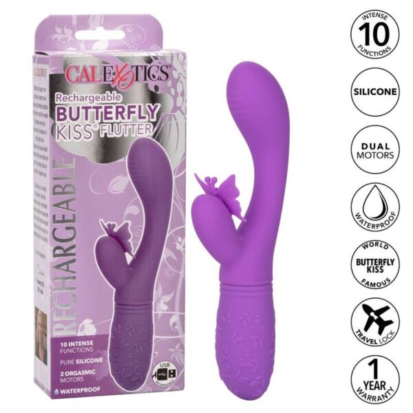 California Exotics Butterfly Kiss Flutter Violeta