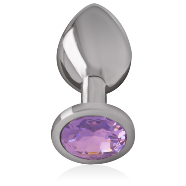 Intense - Plug Anal Metal Aluminio Con Cristal Violeta Talla L - Imagen 3