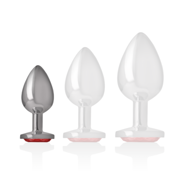 Intense - Plug Anal Metal Aluminio Con Cristal Rojo Talla S - Imagen 6