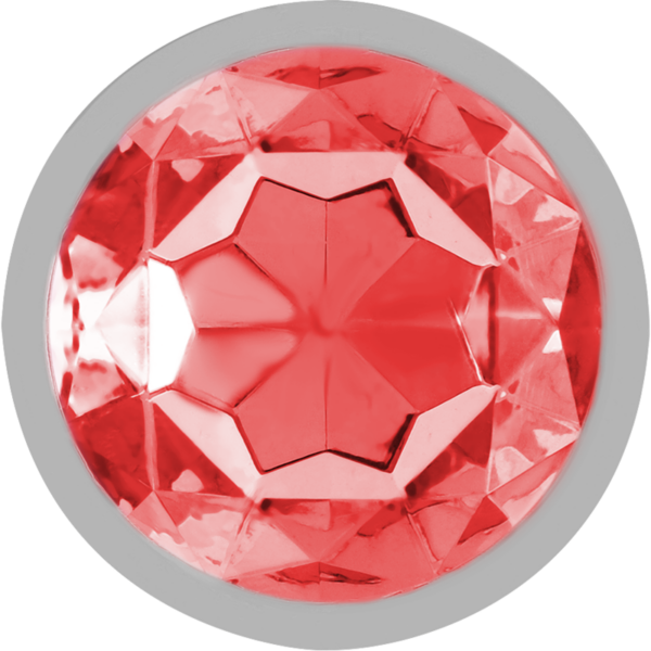 Intense - Plug Anal Metal Con Cristal Rojo Talla M - Imagen 4