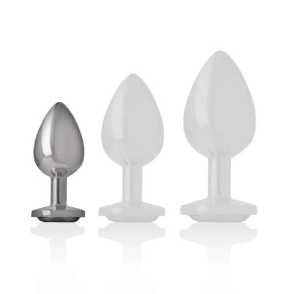 Intense - Plug Anal Metal Aluminio Con Cristal Negro Talla S - Imagen 6