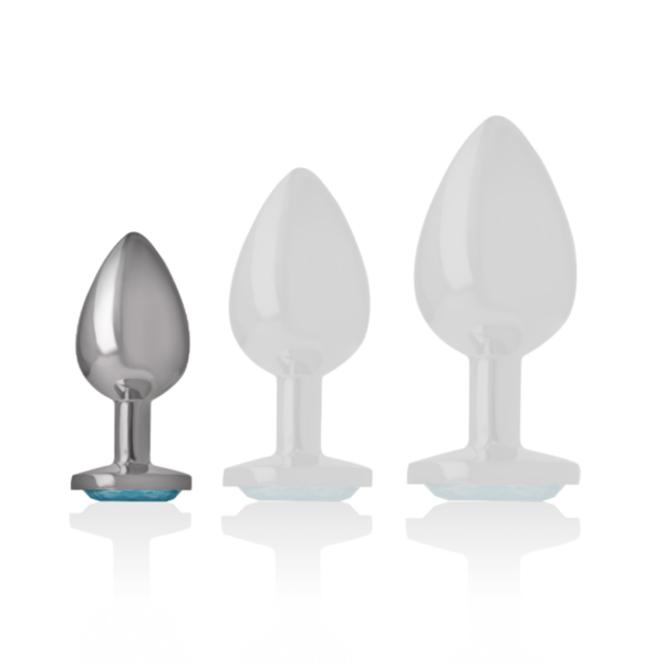Intense - Plug Anal Metal Aluminio Con Cristal Azul Talla S - Imagen 6