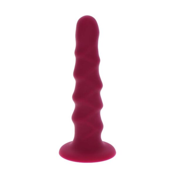 Get Real - Ribbed Dong 12 Cm Rojo