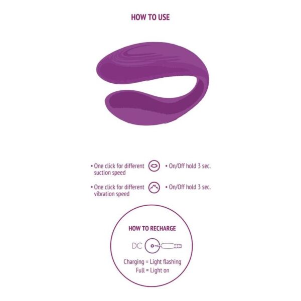 Xocoon - Bound Love Vibrador Para Parejas Morado - Imagen 5