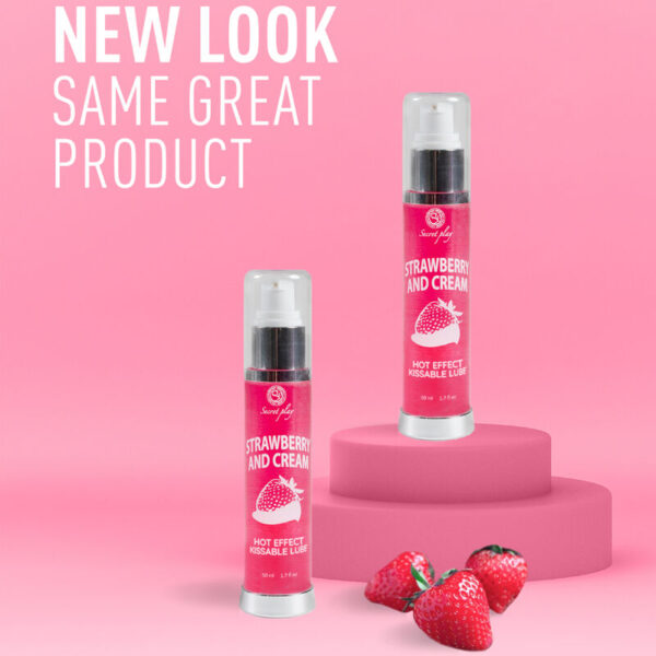 Secretplay - Lubricante 2-1 Efecto Calor Fresa&Amp;Nata 50 Ml - Imagen 4