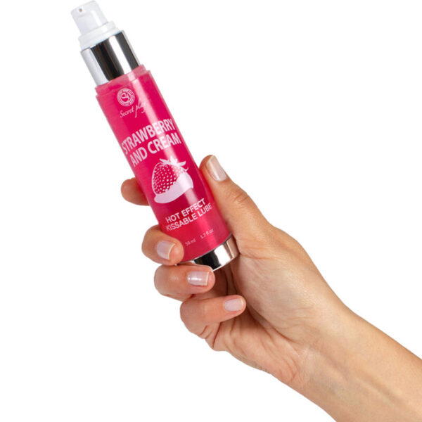 Secretplay - Lubricante 2-1 Efecto Calor Fresa&Amp;Nata 50 Ml - Imagen 3