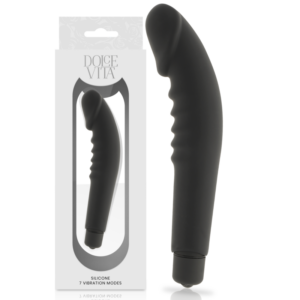 Dolce Vita - Realistic  Pleasure Vibrador Silicona Negro