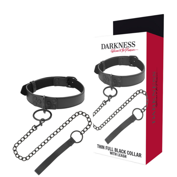 Darkness - Collar Con Cadena Negro