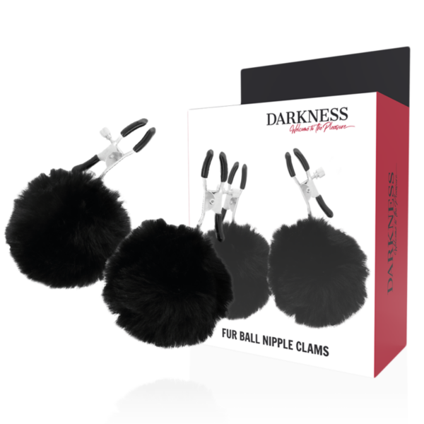 Darkness - Pinzas Para Pezones Con Pompones 1