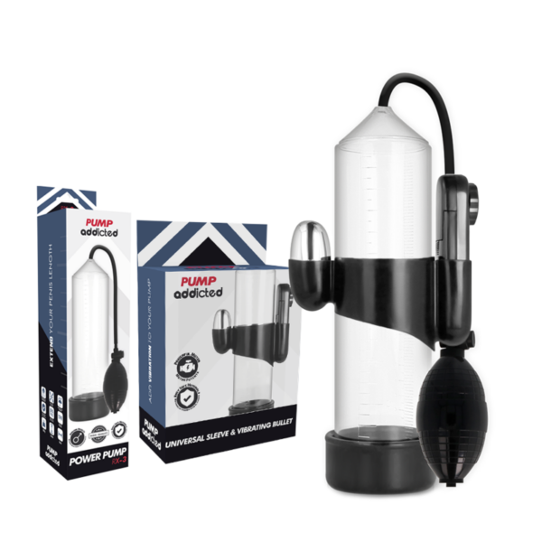 Pump Addicted - Bomba Erección Rx3 Transparente Con Vibrador - Imagen 2