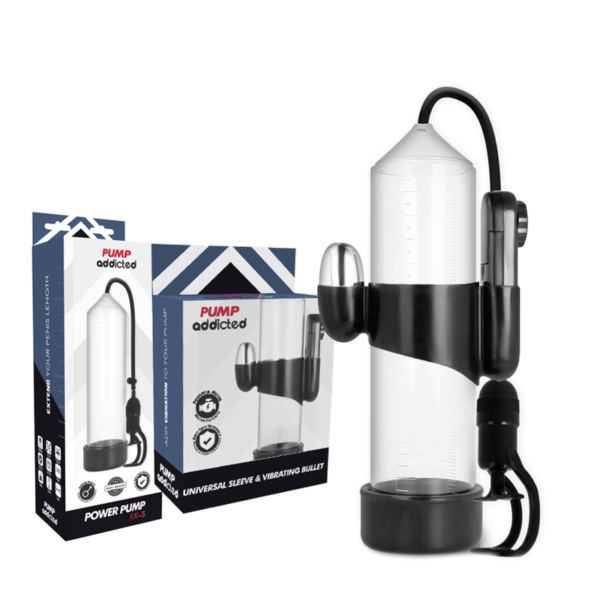 Pump Addicted - Bomba Erección Rx5 Transparente Con Vibrador - Imagen 2