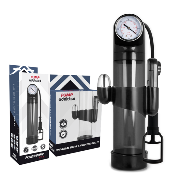 Pump Addicted - Bomba Erección Rx9 Negro Con Vibrador - Imagen 2