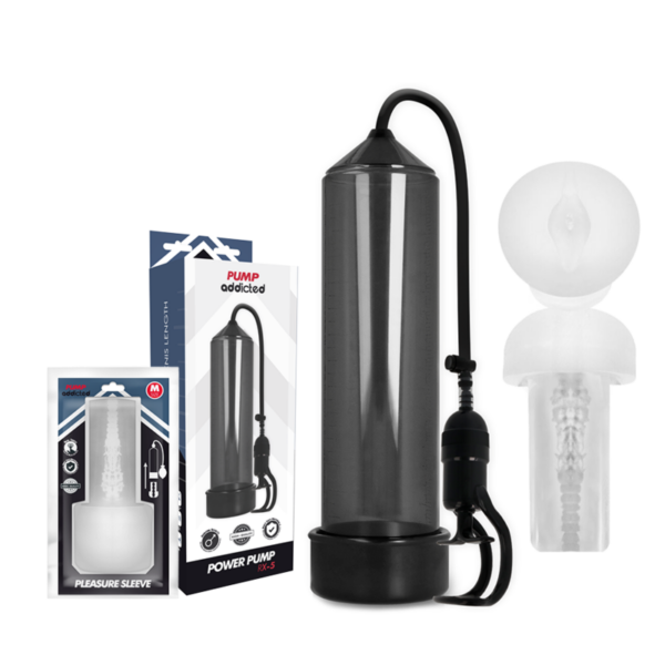 Pump Addicted - Bomba Erección Rx5 Black Con Masturbador - Imagen 2