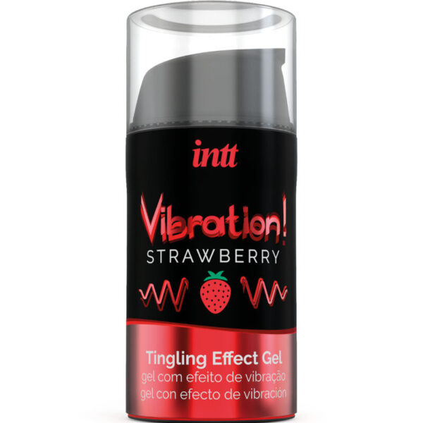 Intt - Potente Estimulante Íntimo Gel Vibrador Liquido Fresa 15 Ml
